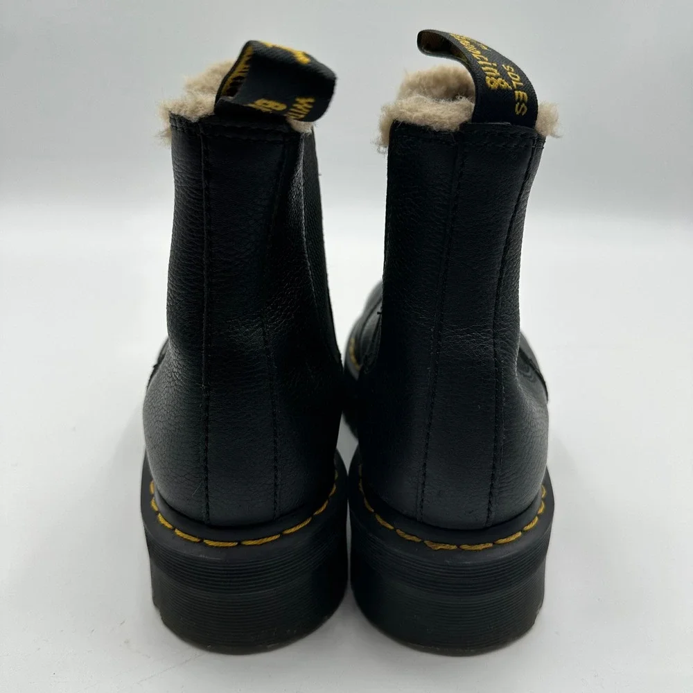 Dr. Martens Quad FL Leather Faux Fur Platform Chelsea Boots‎  Mens 10 Womens 11
